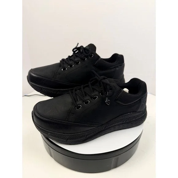 Xelero Men's Black Leather Arch Support Walking Performance Sneakers9 4E Wide